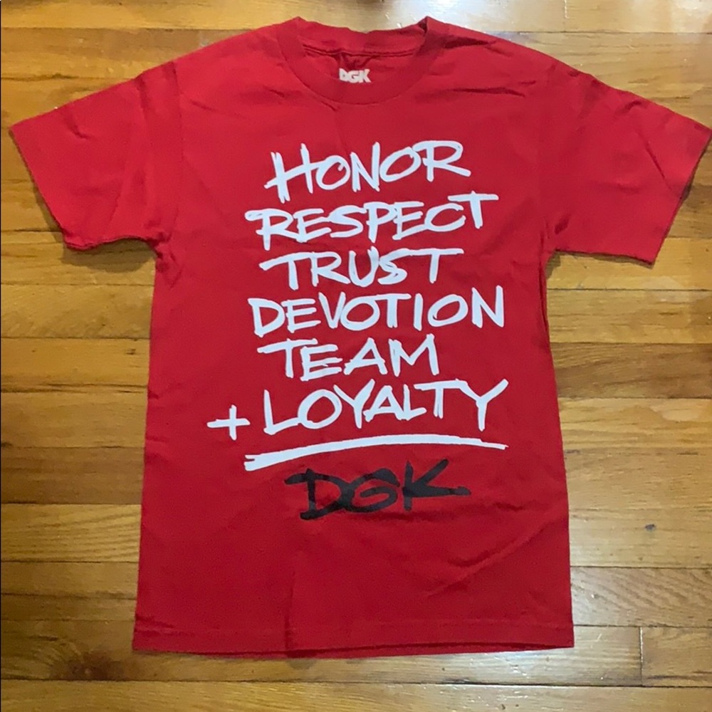 Small Red DGK Short Sleeve Tee